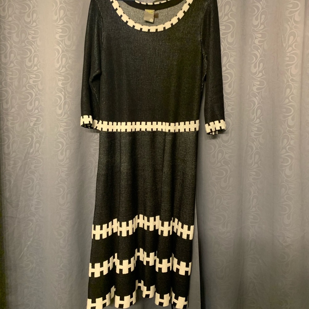 Black and white ladies dress